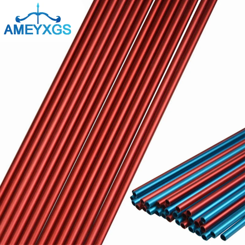 

12pcs 30inch Archery Aluminum Arrow Shafts Spine500 OD7.6mm Arrow Tube for Bow and Arrow Shooting Hunting Training Accessories