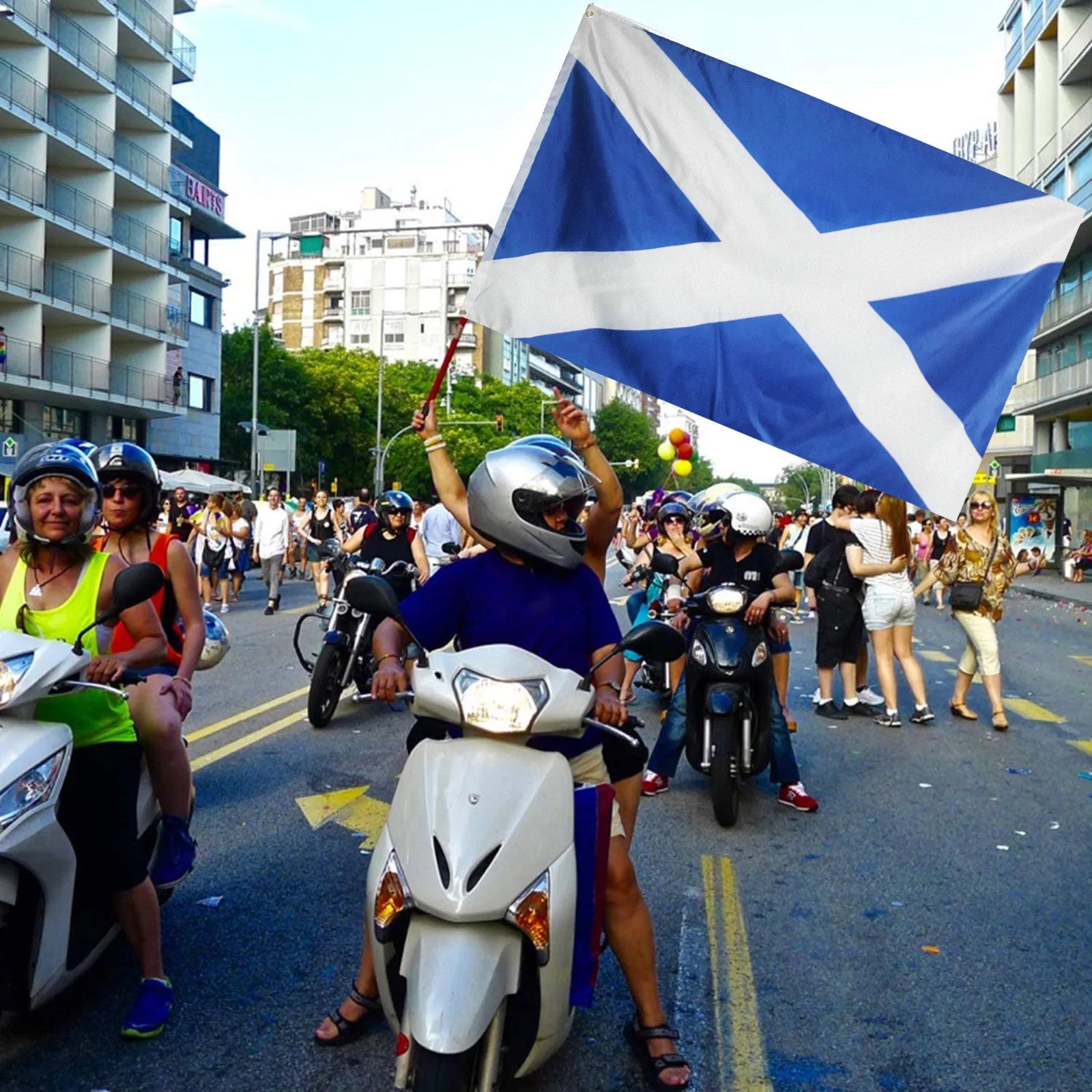 Флаг шотландского Креста 3x5 баннер в стиле Сен-эндрей шотландский