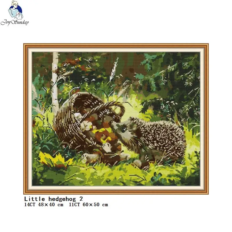 Набор для вышивки крестиком с изображением маленького ежика 14ct 11ct Китайская