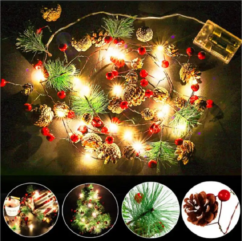 

Christmas Decorations For Home 2m 20 Led Copper Wire Pine Cone Led Light Christmas Tree Decorations Kerst Natal Navidad Noel