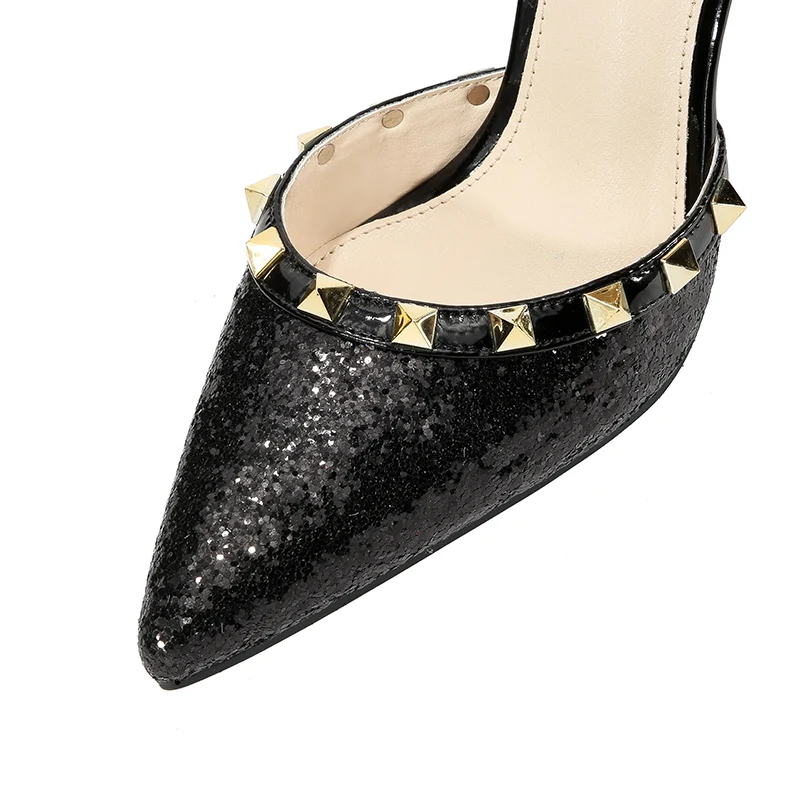 2019 женские летние роскошные босоножки на высоком каблуке 9 5 см с заклепками