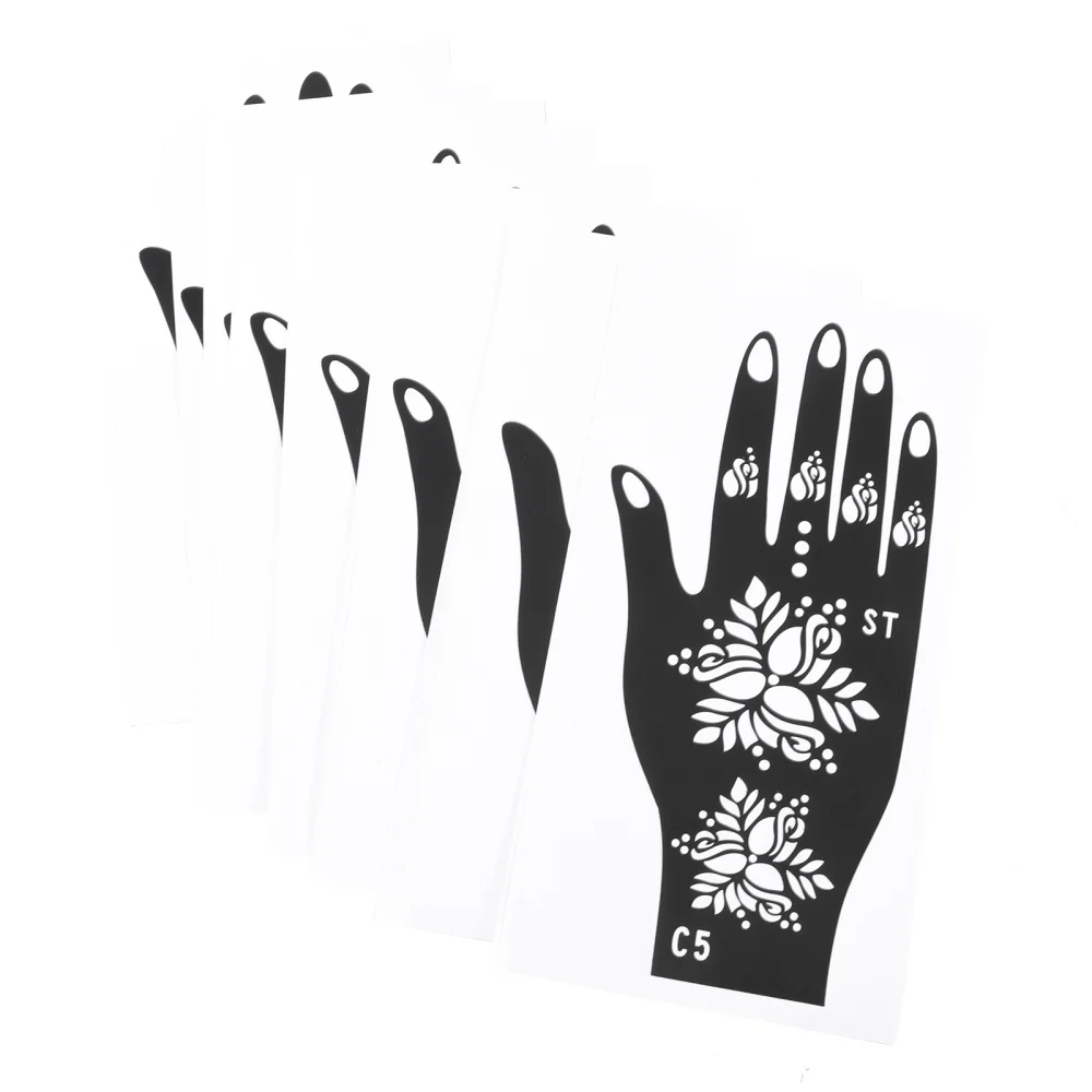 

8 Pairs Tattoos Template Hands Tattoos Stencils Temporary Body Tattoos Stencil