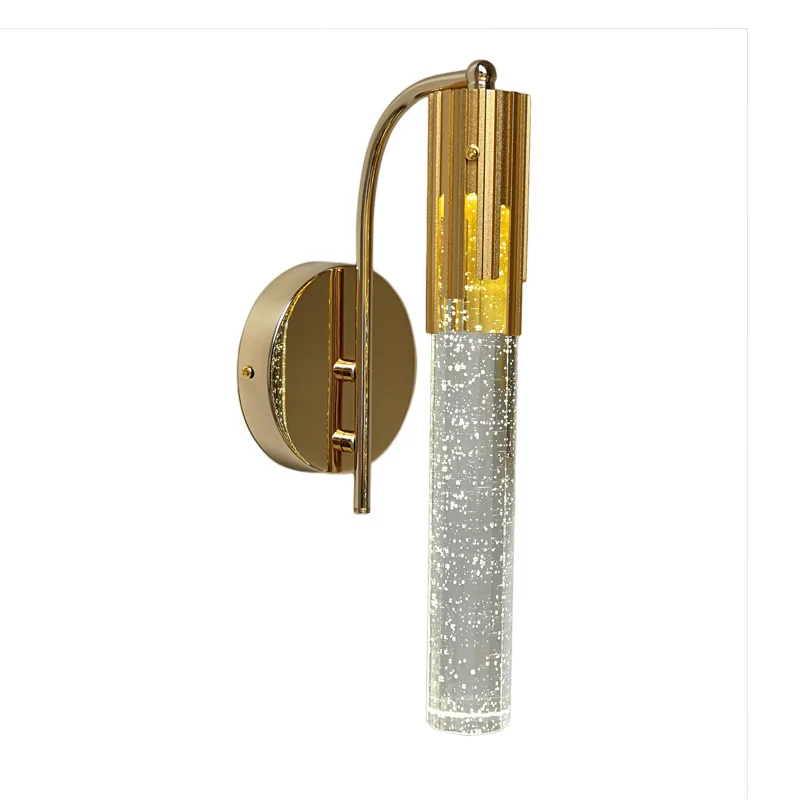 

Modern Gold Crystal Wall Lights Bedside For Bedroom Living Room Home Decoration LED Sconce Bathroom Indoor Fixtures
