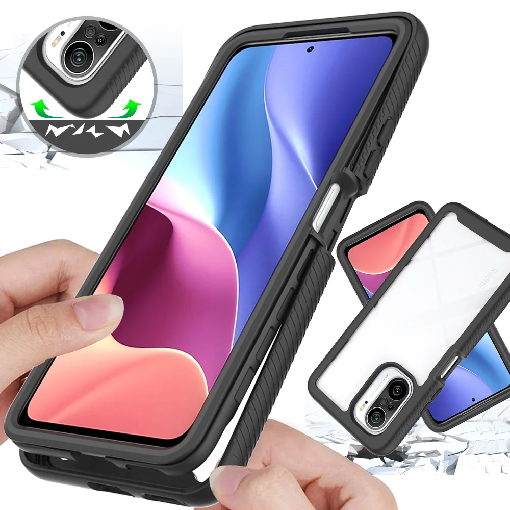 Комбинированный противоударный Прочный чехол для Poco F3 X4 Pro сверхпрочный защитный