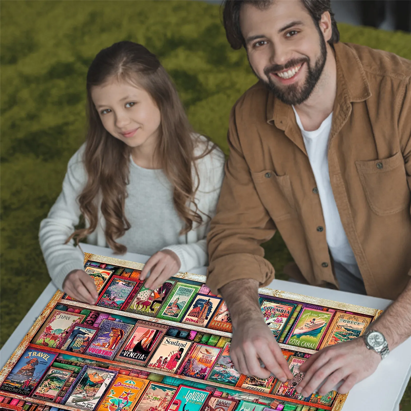 

200/300/500/1000pcs Jigsaw Puzzles Wooden Puzzle Assembling Art Painting Landscape Puzzles For Kids Adults Release Pressure