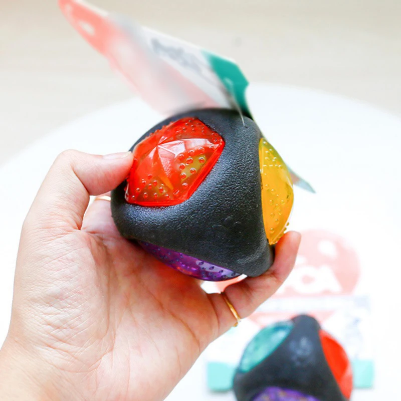 

Pet Dog Toy Rubber Ball Bite Resistant Leisure Ball Interactive Training Toys Sound Luminous Interactive Black Balls Toys Supply