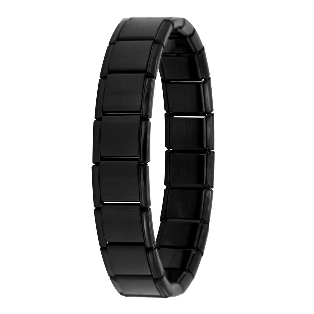 Black Bracelet Hapiship, новинка, мужская мода,, Маргаритка, китайский характер, шарм, подходит для 13 мм, браслет, серебро, нержавеющая сталь, изготовление ювелирных изделий, DJ172 - Окраска металла: Black Bracelet