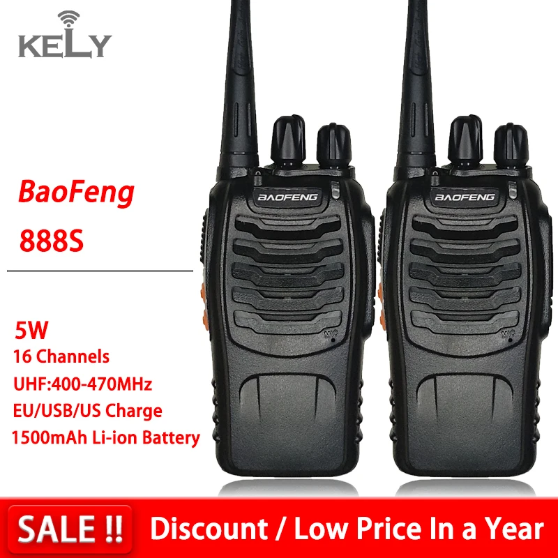

Рация Baofeng BF-888S двухсторонняя с USB зарядным устройством, радиоприемник 888, 888S, УВЧ, 400-470 МГц, 16 каналов, приемопередатчик, 2 шт.