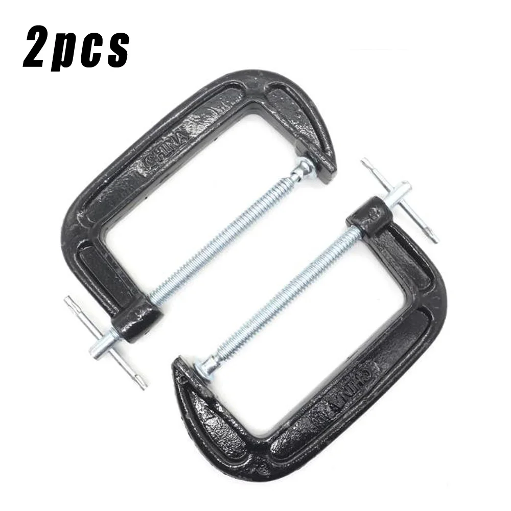 Черные зажимы 2 дюймов Регулируемая рукоятка стол фиксирующий Зажим