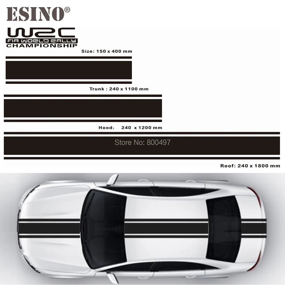 Новинка набор полос WRC FIA для чемпионата мира по ралли автомобильный капот