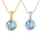 Женская подвеска из серебра 100% пробы с натуральным драгоценным камнем