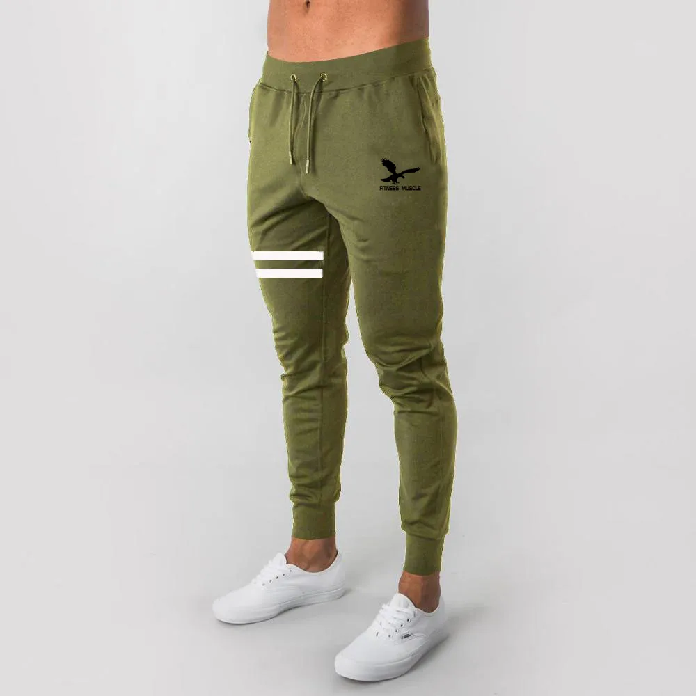 

Men's Streetwear Jogger Striped Pants Printed Style American Eagle Summer Fashion Running Sweatpants