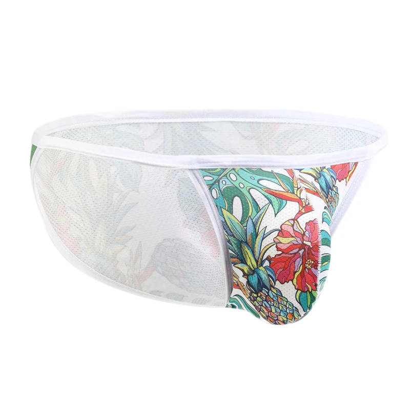 10PCS Lot Sexy Men Underwear New Men's Printed Briefs Fashion Sexy Low-waist Bikini Underwpants Multicolor Tight Briefs Homewear