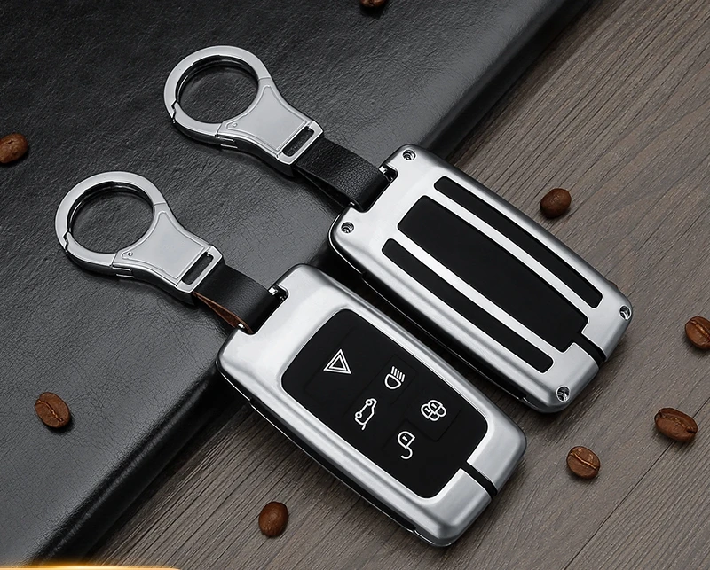 Автомобильный силиконовый металлический чехол для ключей Land Rover Range Discovery 5 Sport Evoque