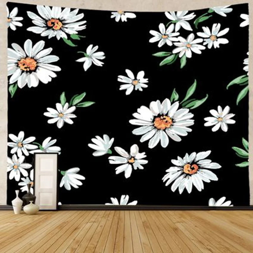 

New Daisy Flower Tapestry Wall Hanging Home Decor Fashion Colorful Decor Printed Tapestry Bedroom Home Decoration