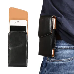Универсальный мобильный телефон поясная сумка для iPhone 11 Pro Max XS 8 7 6 plus искусственная кожа Зажим для ремня чехол для телефона для Samsung, Huawei, Xiaomi