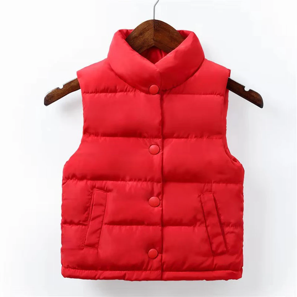 Новинка жилет для маленьких девочек и мальчиков осенне зимняя одежда детские