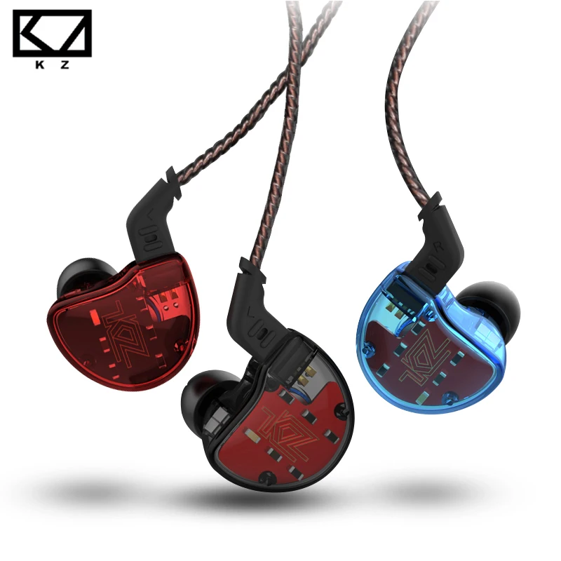 Плотным верхним ворсом KZ ZS10 10 Наушники для водителей 4BA + 1DD динамический