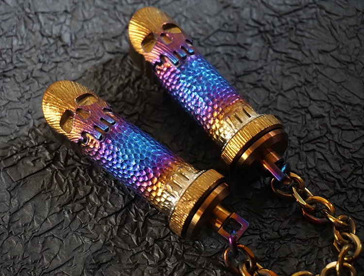 Титановый череп нунчаку самообороны EDC оборудование открытый декомпрессионный