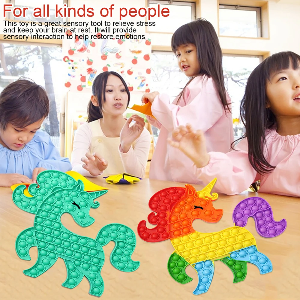 Счастливый Единорог гамбургер большой XXL фиджет-игрушки антистресс игрушки для