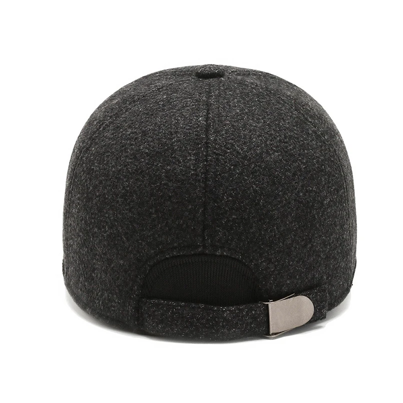 Зимняя шапка с надписью для отдыха Мужская бейсболка папы шерстяная утепленная