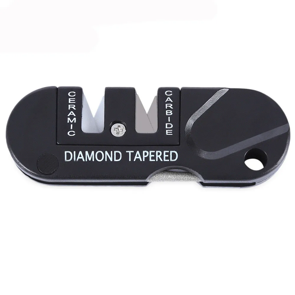 

Knife Sharpener Kitchen Outdoor Pocket Folding Knives Sharpener Ceramic Carbide Diamond Tapered Tools Kitchen Knife Accessories