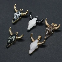 bull head acrylic pendants charms multiple styles for bracelet necklace earrings accessories jewelry making diy size 26x30mm
