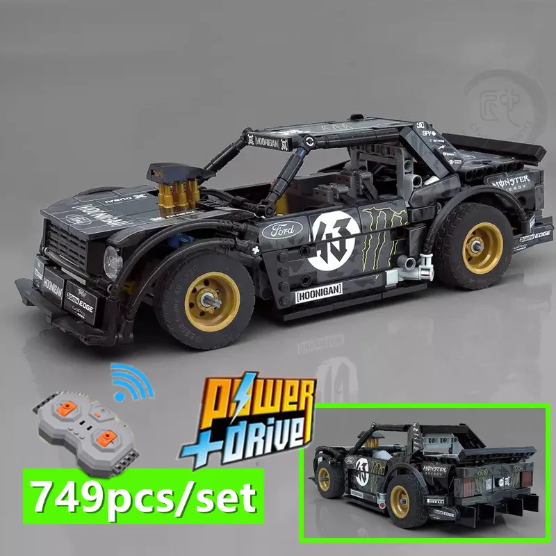 Новый moc Ford Mustang Hoonicorn RTR Drift Car fit Technic строительный блок кирпичи детские игрушки