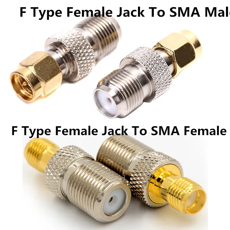 One Or 2pcs F Type Female Jack To SMA Male Or To SMA Female Plug Straight RF Coaxial Adapter F Connectors To SMA Convertors Tone scut iec320 to type f