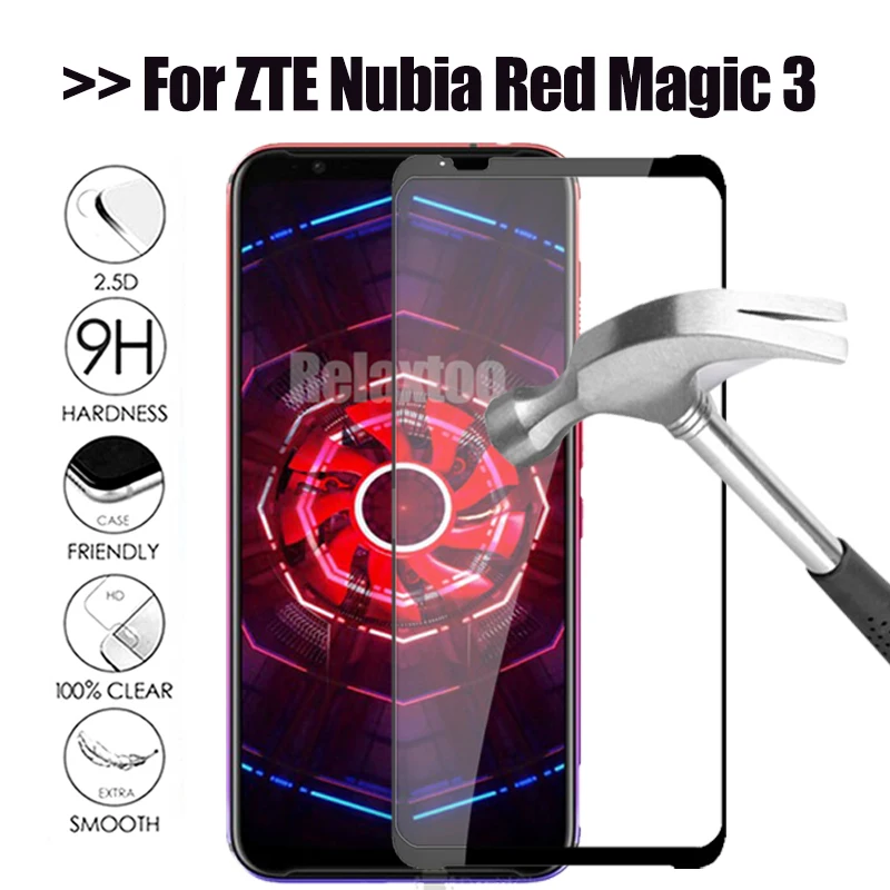 Закаленное стекло с полным покрытием для ZTE Nubia Red Magic 3 защитная пленка экрана Magic3