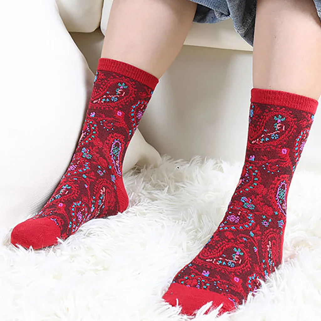 Женские винтажные носки из хлопка с индивидуальным тотем в этническом стиле