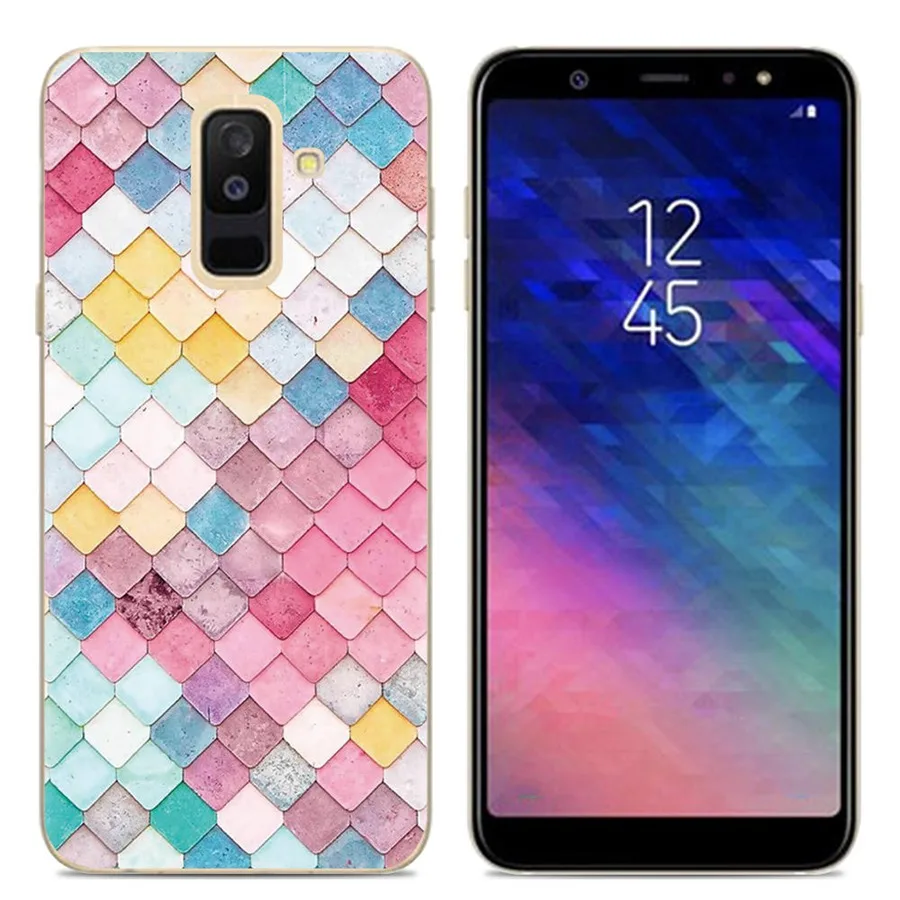 Чехол для телефона samsung Galaxy J8 2018 чехол Мягкие Мультяшные из ТПУ Funda Силиконовая