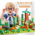 Gorock животные зоопарк большой размер Строительные блоки Набор Динозавров Модель слона фигурки для двойной кирпичной Монтессори Brinquedos подарок