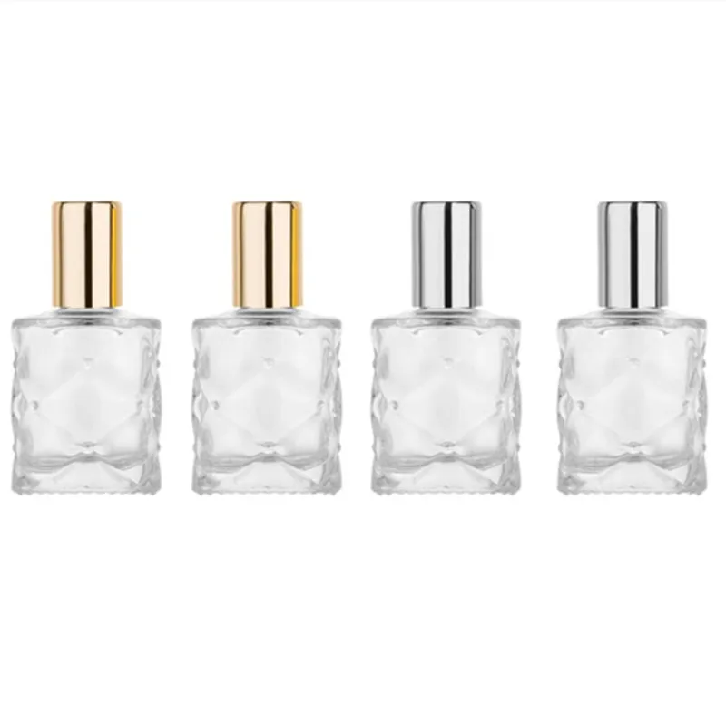 

10 мл Портативный квадратный стеклянный бутылка с роликом Мини стеклянные бутылки с Нержавеющая сталь роликовые шарики для эфирных Масла п...