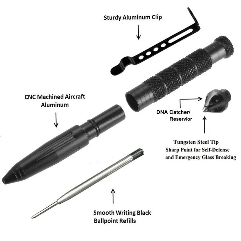 Наружная карманная черная тактическая ручка стеклянный выключатель для