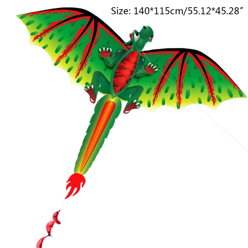 

3D Large Soft Dinosaur Shape Beach Kites with Line Reel Frameless Entertainment G88E