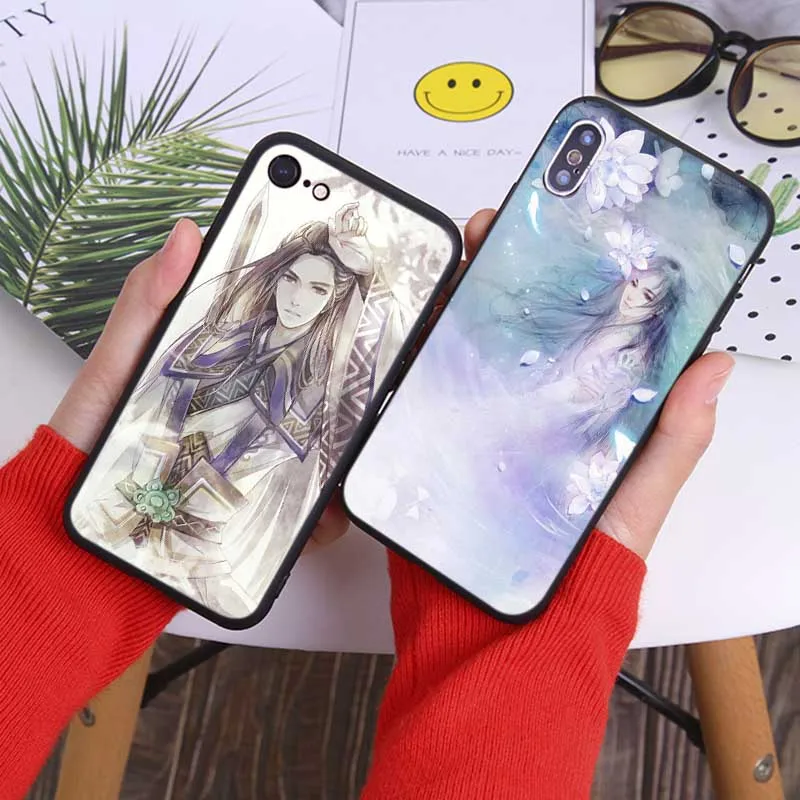 For iPhone X XS MAX XR 7 8 6 6S plus 5S SE Clear Soft Silicone Phone Case Antiquity girl |
