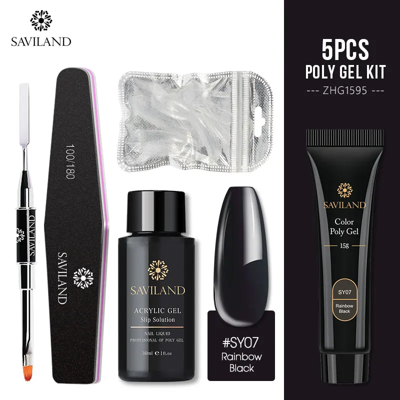 15g Poly Gel Kit Soak off 4 шт./компл. поли набор гелевых УФ Акрил строитель поли-гель, быстро сохнут, дизайн ногтей Pro с длинным натуральных ногтей Жесткий Гель-лак - Цвет: 15g Poly Gel Kit