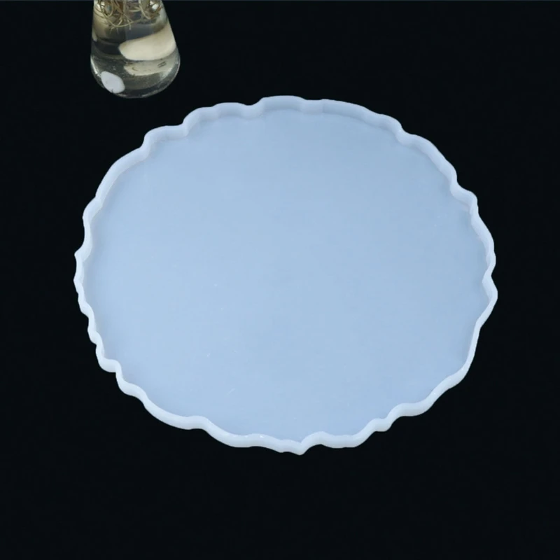 

5Pcs Large Silicone Irregular Round Coaster Resin Casting Making Molds Kit Craft