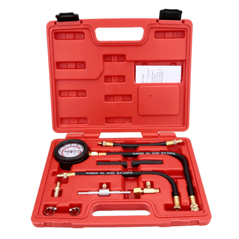 

TU-113 Auto Fuel Injection Pump Pressure Tester Kit Car Petrol Gas Engine Cylinder Compression Gauge Car Compressometer