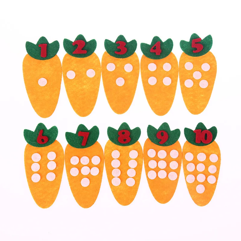 Обучающая игрушка Монтессори 1 10 нетканый Детский пазл математические игрушки