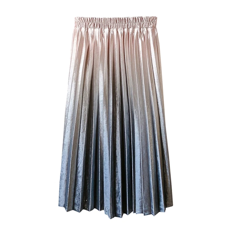 

Spring Autumn Women Skirt Female Pleated Skirts High Waist Mid-Calf Skirts Dropshipping