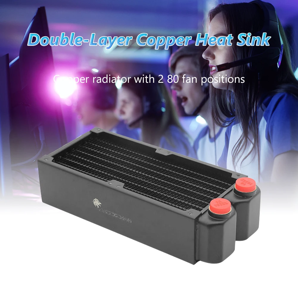 

For Desktop Computer PC Liquid Cooling System FREEZEMOD TSRP-H160 PC Water Cooling Radiator Double Layer Copper Radiator