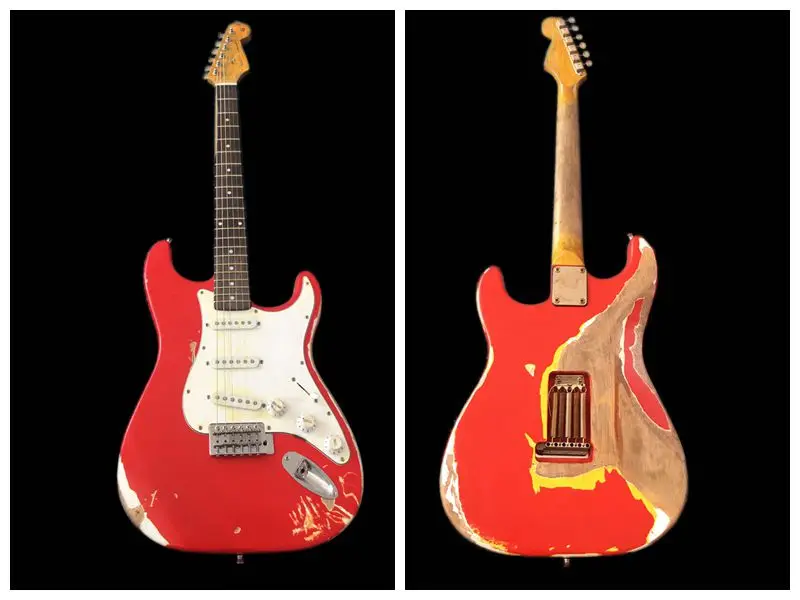 Изготовленная на заказ винтажная Красная гитара - Цена: 34527.51