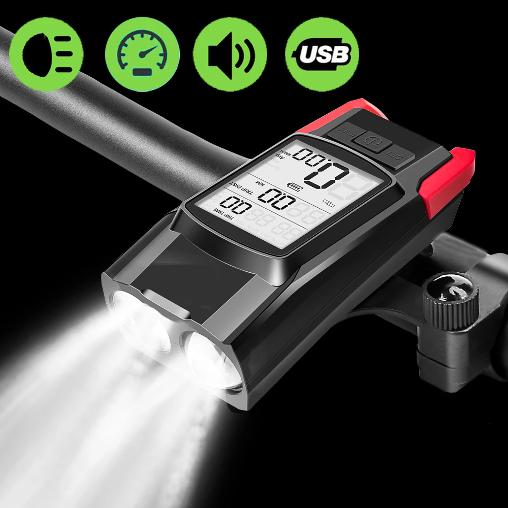 Водонепроницаемый велосипедный фонарь с USB зарядкой передсветильник фара для