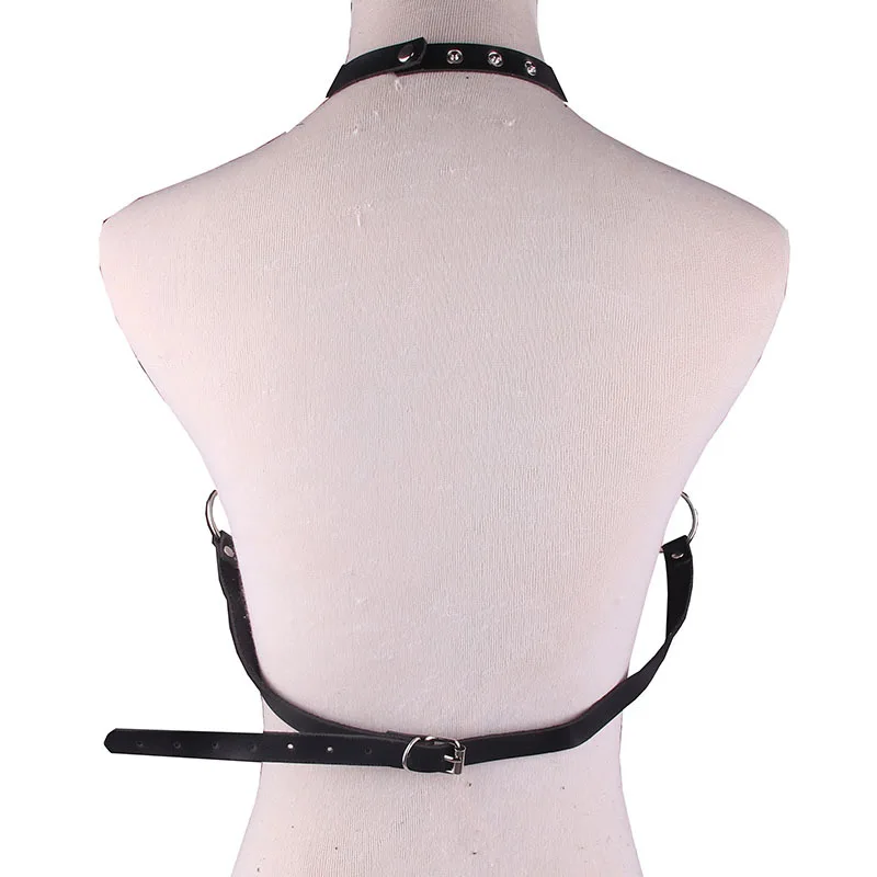

New European and American Punk Style Leather Collar Female Leather Necklace Sexy Bra Corset Body Chain Star Womens Lingerie