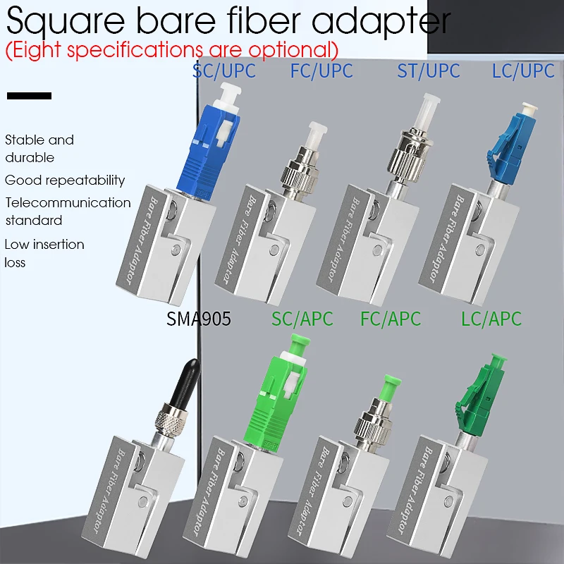 

Free Shipping Fiber Optic Adapter Square Type Bare Fiber Adapter SC/UPC Square FTTH Optical Tools