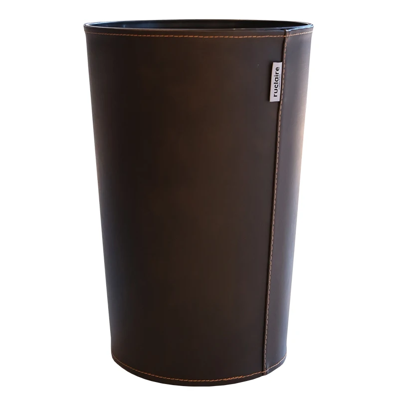 

Luxury Black Trash Can Round Without Lid Home Desk Waste Bins Recycling Eco-Friendly Basurero Cocina Cleaning Tools EH50WB
