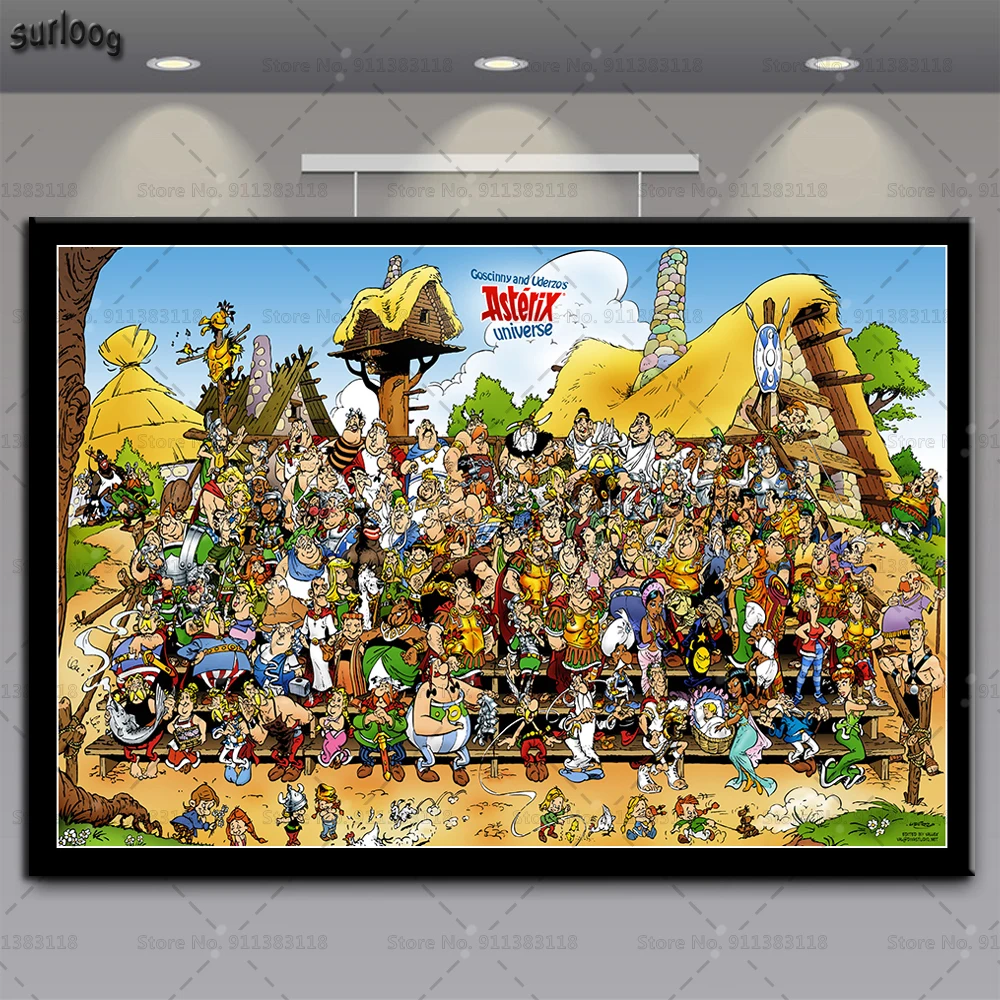 Настенный плакат Asterix Франция Классические комиксы в стиле ретро принты Картина