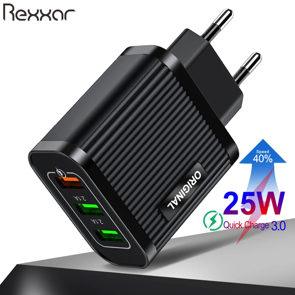 Зарядное устройство USB 3 0 с функцией быстрой зарядки 25 Вт настенный адаптер для
